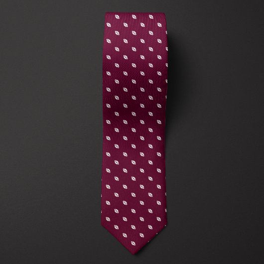 Burgundy Tiny Footballs Krawatte