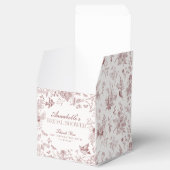 Burgundy Toile Floral Brautparty Gevor Box Geschenkschachtel (Geöffnet)