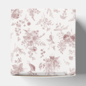 Burgundy Toile Floral Bridal Brunch Gefallen Box Geschenkschachtel (Oben)