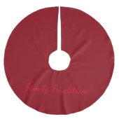 Burgundy Tree Skirt Polyester Weihnachtsbaumdecke (Vorderseite)
