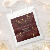Burgundy Twinkle Little Star Gold Girl Baby Dusche Geschenktütchen (Ausgeschnitten)