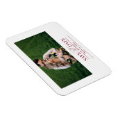 Burgundy Typografy Wedding Save the Date Foto Magnet (Rechte Seite)