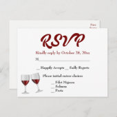 Burgundy UAWG Champagne Einladungspostkarte (Vorne/Hinten)