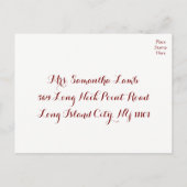 Burgundy UAWG Champagne Einladungspostkarte (Rückseite)