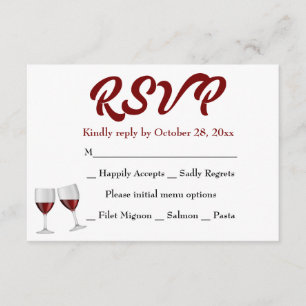 Burgundy UAWG Champagne RSVP Karte