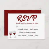 Burgundy UAWG Champagne RSVP Karte (Vorne/Hinten)