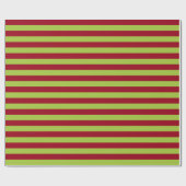 Burgundy und Apple Green Stripes Geschenkpapier (Flach)