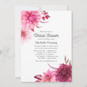 Burgundy und Blush Herbst Virtual Baby Dusche Einladung (Vorderseite)