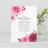 Burgundy und Blush Herbst Virtual Baby Dusche Einladung (Stehend Vorderseite)