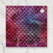 Burgundy und Gold-Mermaid-Scales Gemstone Monogram Geschenkanhänger (Rückseite)