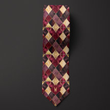 Burgundy und Gold Watercolor Diamond Monogram