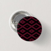 Burgundy- und Schwarz-Diamantmuster Button (Vorne & Hinten)
