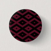 Burgundy- und Schwarz-Diamantmuster Button (Vorderseite)