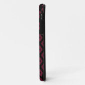 Burgundy- und Schwarz-Diamantmuster Case-Mate iPhone Hülle (Hinten/Links)