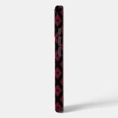 Burgundy- und Schwarz-Diamantmuster Case-Mate iPhone Hülle (Rückseite / Links)