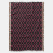 Burgundy- und Schwarz-Diamantmuster Decke (Vorderseite Vertikal)