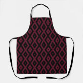 Burgundy- und Schwarz-Diamantmuster Schürze (Vorderseite)