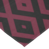 Burgundy- und Schwarz-Diamantmuster Tischdecke (Schrägansicht)