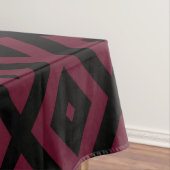 Burgundy- und Schwarz-Diamantmuster Tischdecke (Beispiel)
