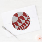 Burgundy und Silver Scales Runder Aufkleber (Umschlag)