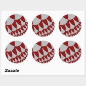 Burgundy und Silver Scales Runder Aufkleber (Blatt)