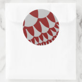 Burgundy und Silver Scales Runder Aufkleber (Tasche)