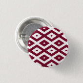 Burgundy und weißes Diamantmuster Button (Vorne & Hinten)