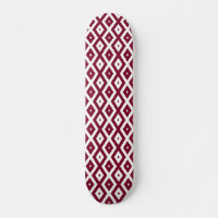 Burgundy und weißes Diamantmuster
