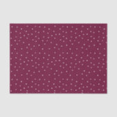 Burgundy und White Snowy Dots | Editierbare Farben Seidenpapier (Vorderseite)
