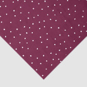 Burgundy und White Snowy Dots | Editierbare Farben Seidenpapier (Ausschnitt)