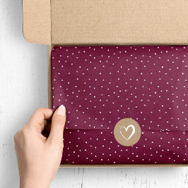 Burgundy und White Snowy Dots | Editierbare Farben Seidenpapier
