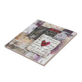 Burgundy Valentine Design Serie 8 Fliese (Seite)
