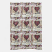 Burgundy Valentines Serie Design 1 Geschirrtuch (Vertikal)