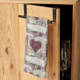 Burgundy Valentines Serie Design 1 Geschirrtuch