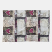 Burgundy Valentines Serie Design 3 Geschirrtuch (Horizontal)