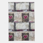 Burgundy Valentines Serie Design 3 Geschirrtuch (Vertikal)