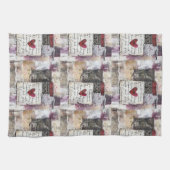 Burgundy Valentines Serie Design 6 Geschirrtuch (Horizontal)