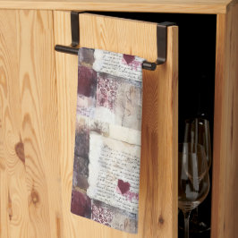 Burgundy Valentines Serie Design 9 Geschirrtuch