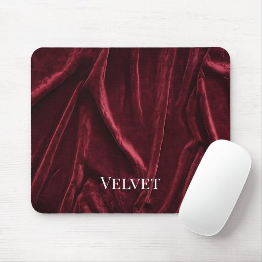 Burgundy Velvet Drapes Mousepad (Mit Mouse)