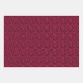 Burgundy Vintag Floral Geschenkpapier Set (Vorderseite 3)