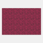 Burgundy Vintag Floral Geschenkpapier Set (Vorderseite 2)
