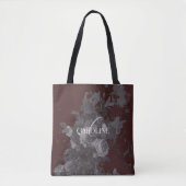 Burgundy Vintag Floral Still Life Stilvoll Tasche (Vorderseite)