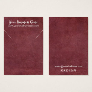 Burgundy Vintag Grunge Necklace Holder Display