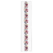Burgundy Watercolor Florals Kurzer Tischläufer (Vorderseite)