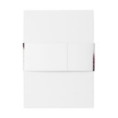 Burgundy Watercolor Geometric Wedding Monogram Einladungsbanderole (Rückseitenbeispiel)