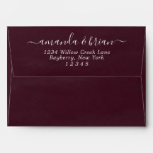 Burgundy Watercolor Paper Script Letters 12x18
