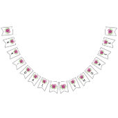 Burgundy Watercolor Peonies Brautparty Wimpelkette (Alle)