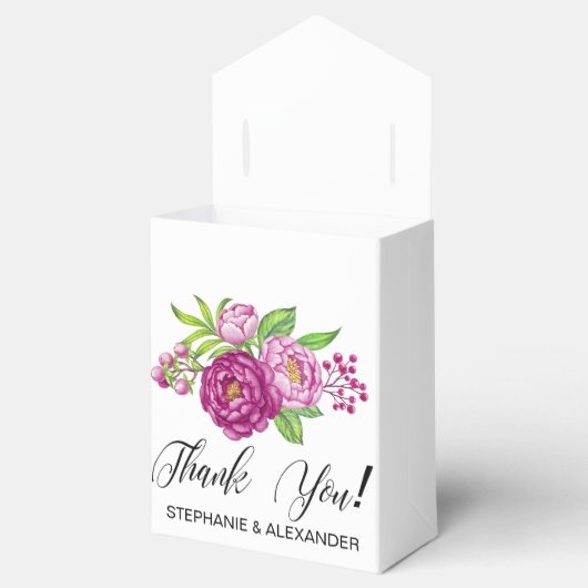 Burgundy Watercolor Peonys Personalisiert Gefällig Geschenkschachtel (Geöffnet)