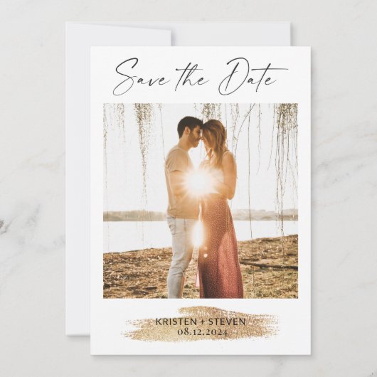 Burgundy Watercolor Save the Date Einladung (Rückseite)