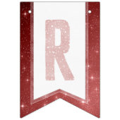 Burgundy Watercolor Typografie Merck alles Wimpelkette (Dritte Fahne)